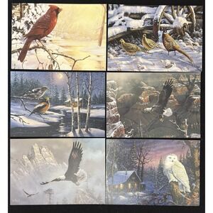 Vtg Leanin Tree BIRDS Greeting Card Lot Of 12 1990's